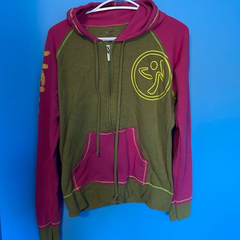 Zumba lightweight hoodie zip up size M